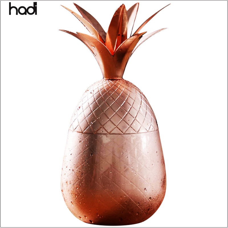 Pineapple Tumbler Manufacturer - HADI Factory Direct Bronze with Lid