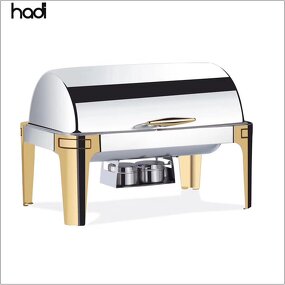 Chafing Dish Manufacturer - Gold 9L Rectangular Stainless Steel Chafer