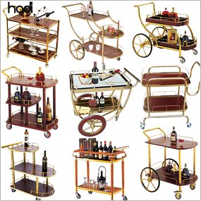 Tea Service Trolley Manufacturer - Wholesale Middle Eastern Wooden Trolley