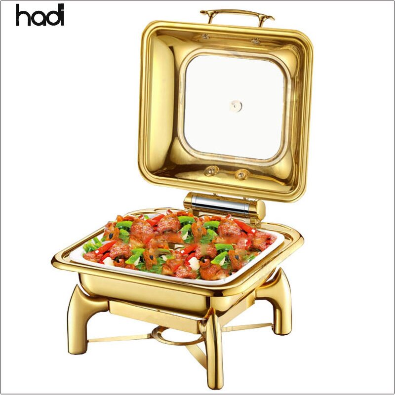 Chafing Dish Manufacturer - High Quality Polishing Stainless Gold Set