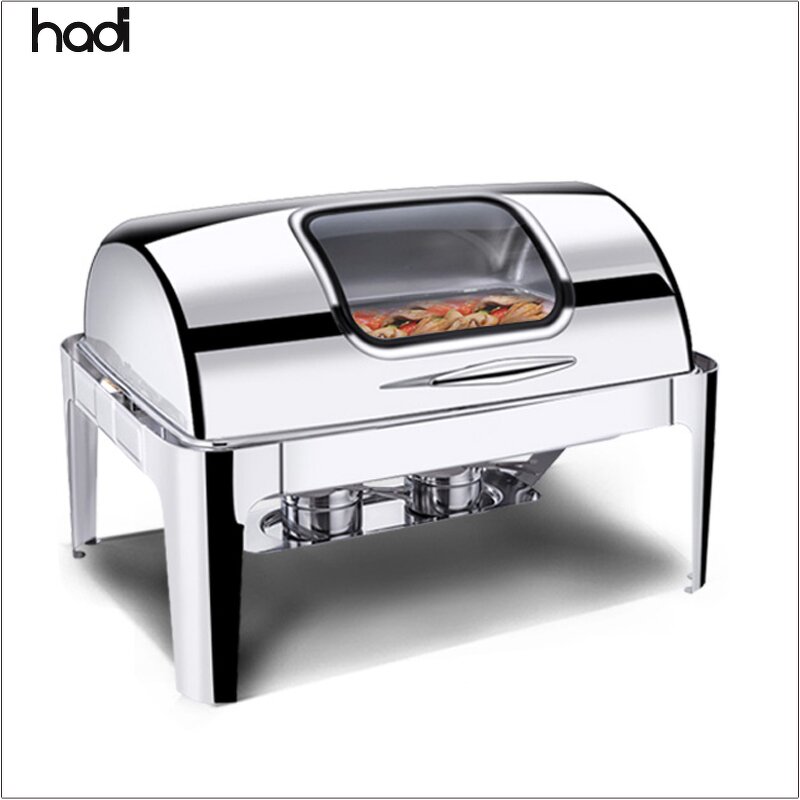 Chafing Dish Manufacturer - Commercial Luxury Oblong Full Gold Electric