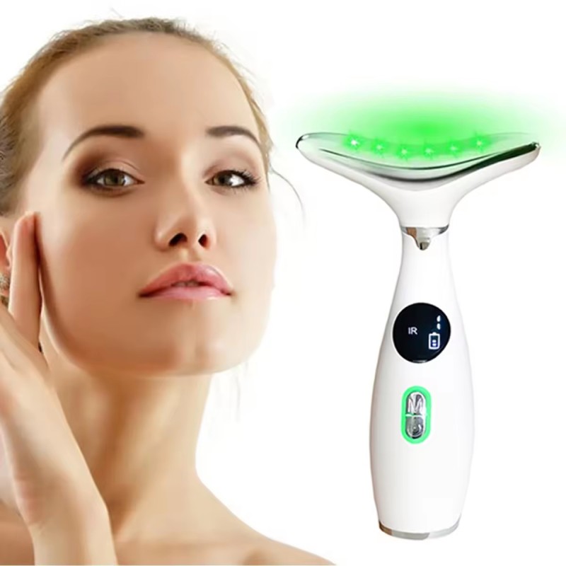 Home Skincare Anti-aging Beauty Device Portable LED Therapy Face Massager Portable EMS Face and Neck Lift Massager OEM ODM 051