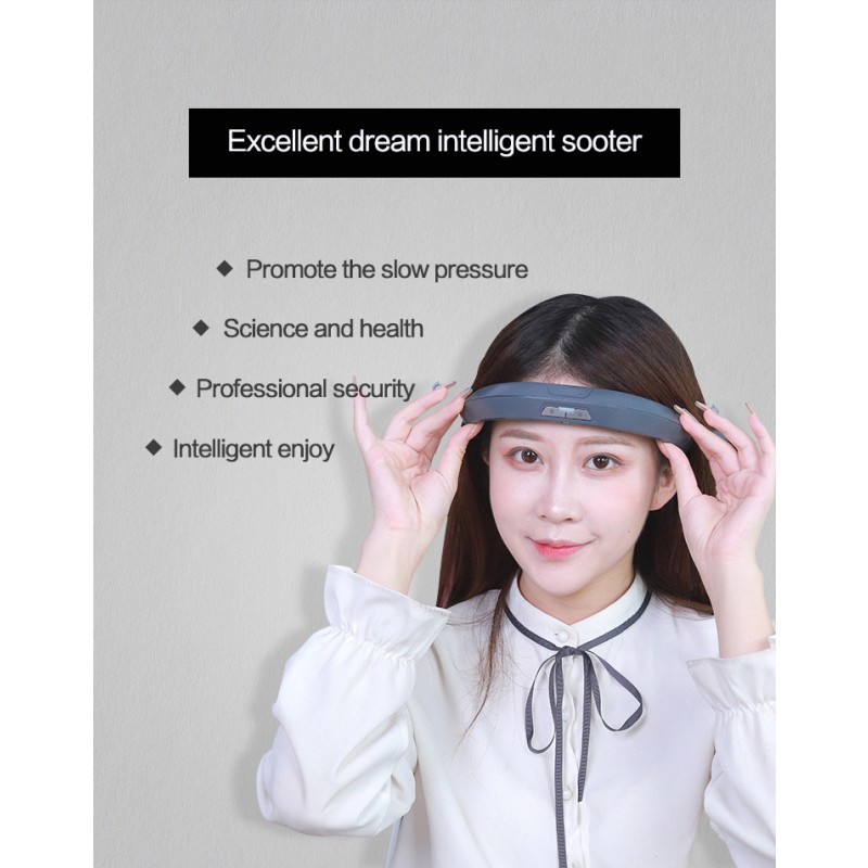 EMS Head Massager Forehead Brain Relaxation Low Frequency Pulse Improve Sleep Health Stress Relief Brain Massager