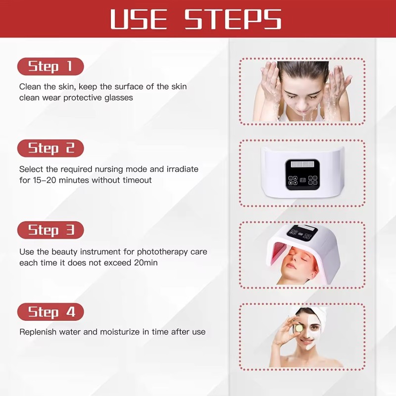 7 Colorful Light LED SPA Equipment Light Skin Rejuvenation Device Face Body Whitening Skin Care Beauty Machine