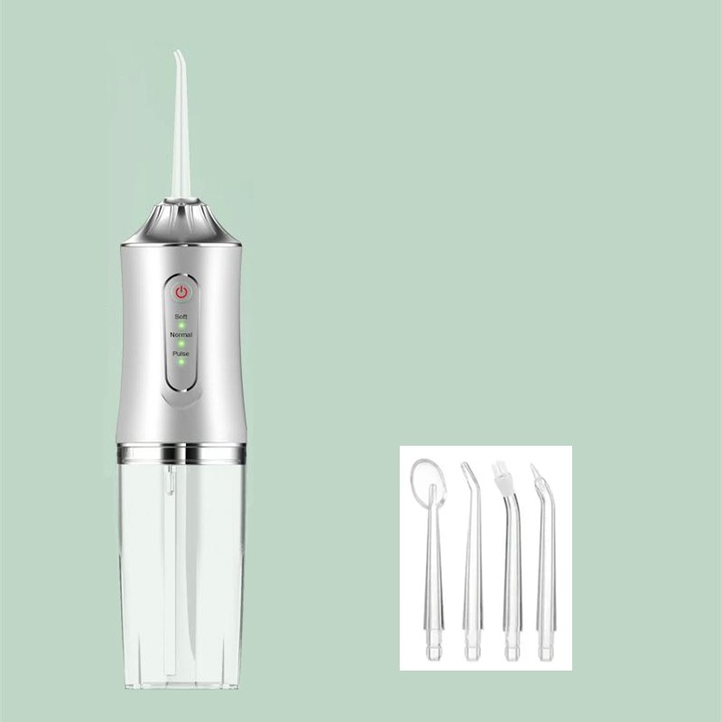 Multifunctional Cleaning Brush 220ml Portable Electric Oral Irrigator Water Flosser 0.6mm Fine Water Flow Portable Oral Irrigat