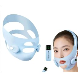 Beauty Micro Current V-Line Mask Double Chin Reduction Container Face Lift Bandage Massager Wearable Face Slimming Band