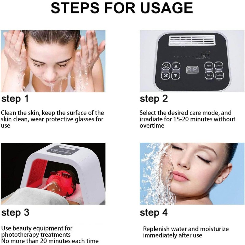 Professional 7-color Pdt Facial Equipment Pdt Light-emitting Diode Facial Acne Elimination Beauty Care Phototherapy Machine