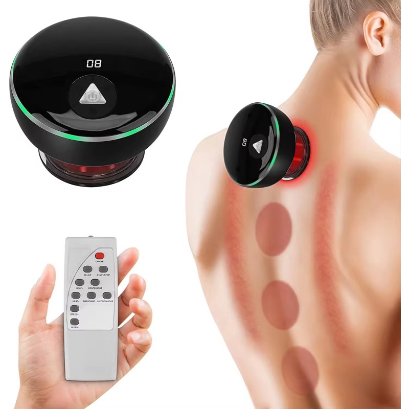 Heated Gua Sha Suction Cup 16 Gears Vacuum Electric Cupping Anti-Wrinkle Tissue Massage Machine