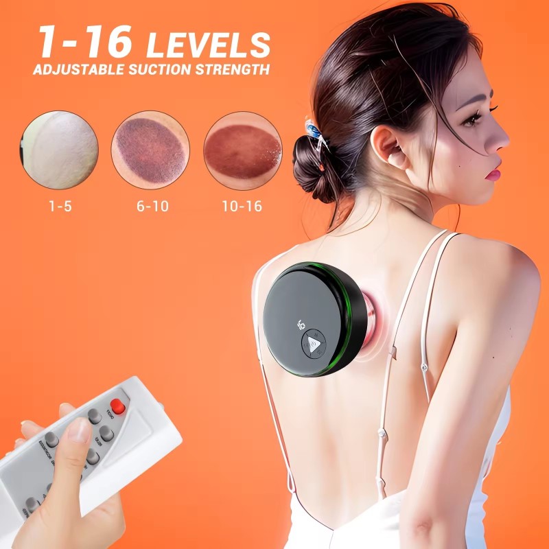 Heated Gua Sha Suction Cup 16 Gears Vacuum Electric Cupping Anti-Wrinkle Tissue Massage Machine
