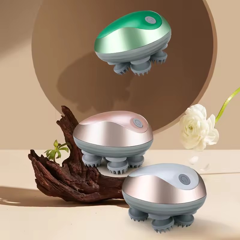 Wholesale Rechargeable Electric Scalp Waterproof Head Massager Handheld Electric Head Massager Scalp Stress Relax