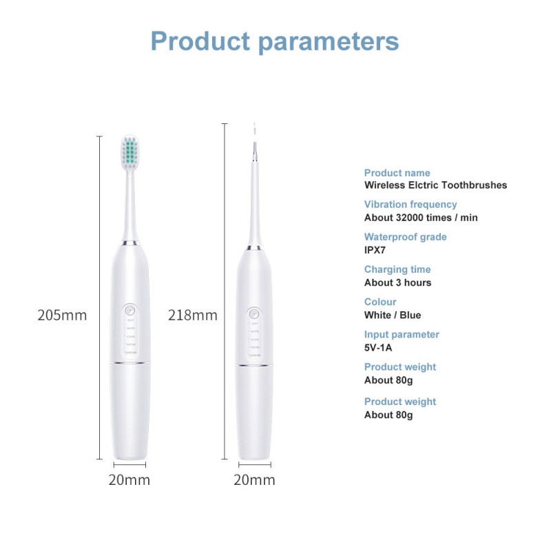 Smart Electric Tooth Cleaner Electric Toothbrush Set Calculus Remover Tooth Cleaner