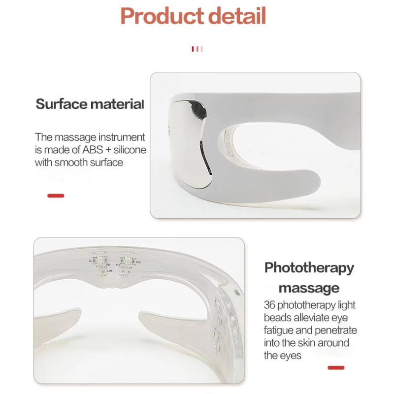 Wrinkle Remover Red Light Infrared Therapy Eye Massage Anti Wrinkle Mini Smart Eye Tool for Home Use Beauty Equipment