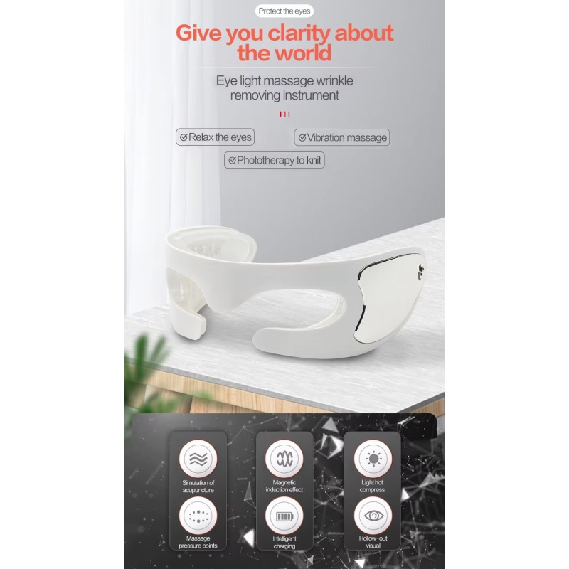 Newest Ionic Vibrating Relief Wrinkle Eye Health Care Heat Compression Products Therapy Care Eye Massager