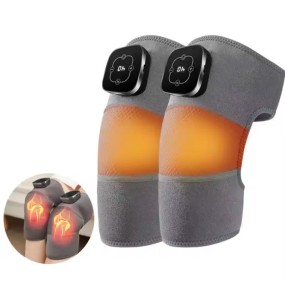 New Size Adjustable Heated Knee Brace Wrap With Massage Vibration Elbow Shoulder Knee Massager With Heating Pad for Pain Relief