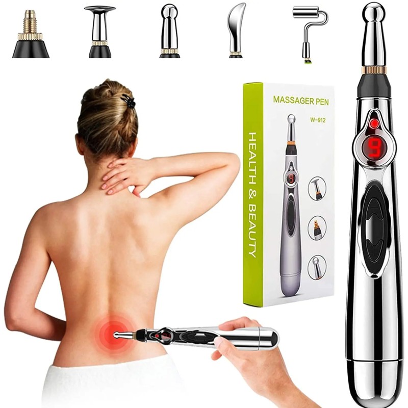 Electronic Acupuncture Pen Massage Pen Analgesic Magnetic Acupuncture Pen for Muscle Joint and Back Pain