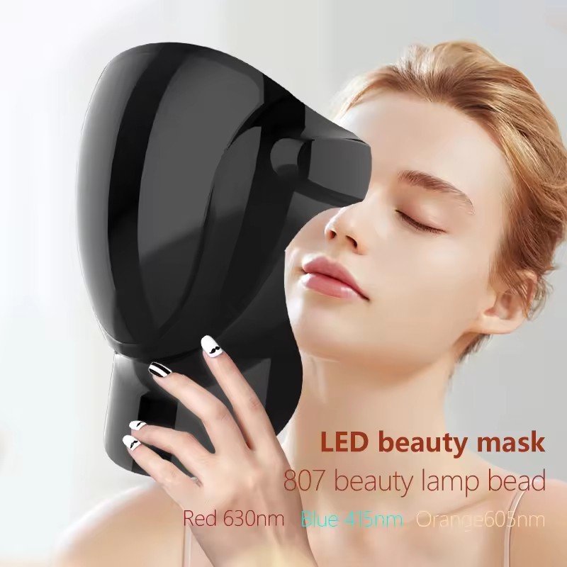 LED Face Mask Facial Treatment 3 Color LED Photodynamic Brighten Beauty Device Whitening and Rejuvenating Skin Care