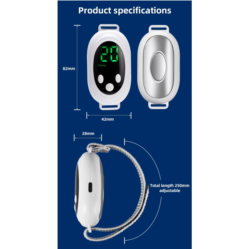Intelligent Pulse Microcurrent Silicone Sleep Aid Household Use Sleep Soothing Device With Auxiliary Instrument Powered Battery