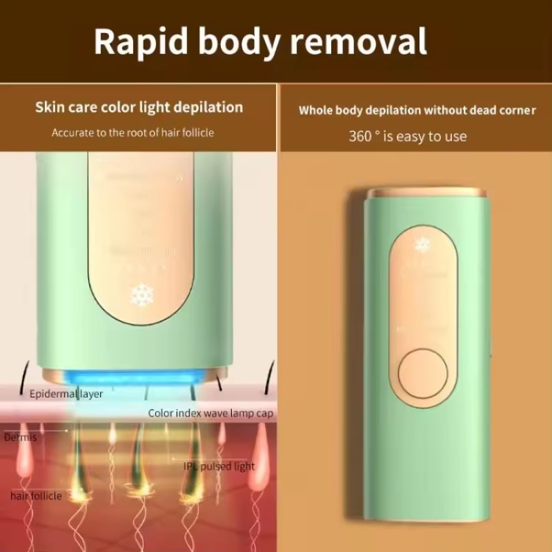 Fastest Ice Cool Laser Ipl Hair Removal Mini Epilator for Home Use Unlimited Flashes Laser Ipl Permanent Hair Removal