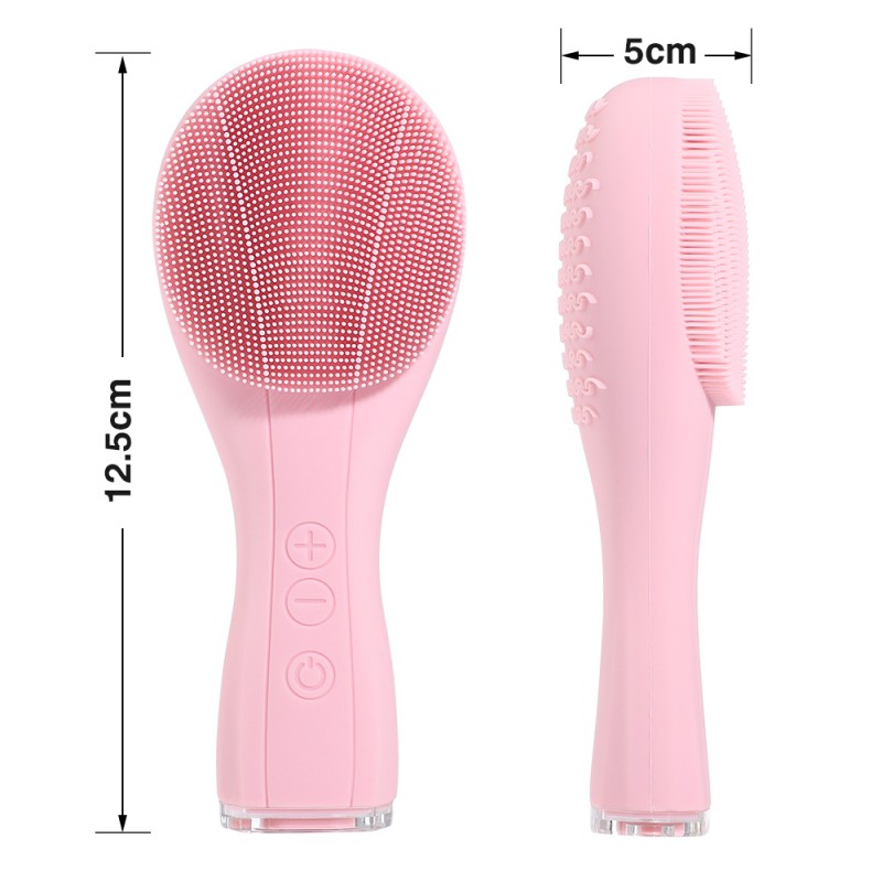 Electric Skin Massager Vibration Face Cleanser Sonic Silicone Facial Cleansing Brush