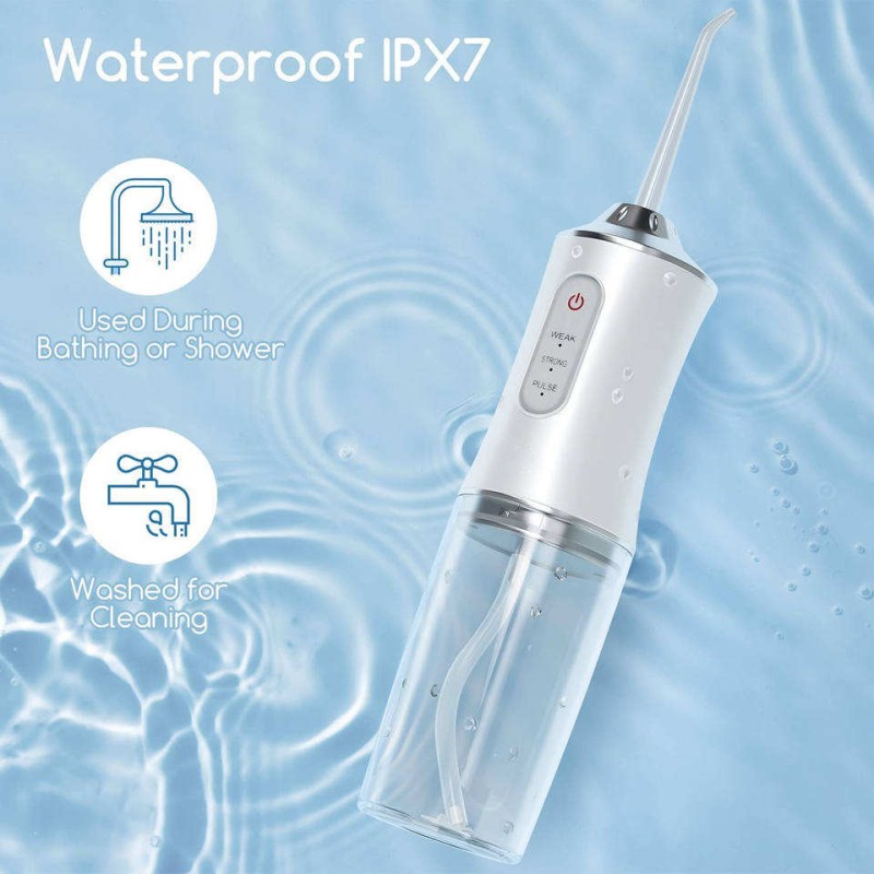 Portable IPX7 Waterproof Water Flosser Mini Cordless Oral Irrigator Water Teeth Cleaner Pick for Travel and Home