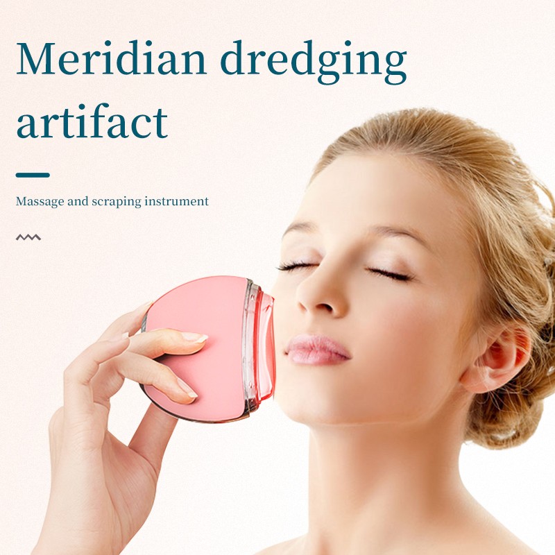 New Design Hot Compress Vibration Gua Sha Board Electric Bian Stone Gua Sha Scraping Device