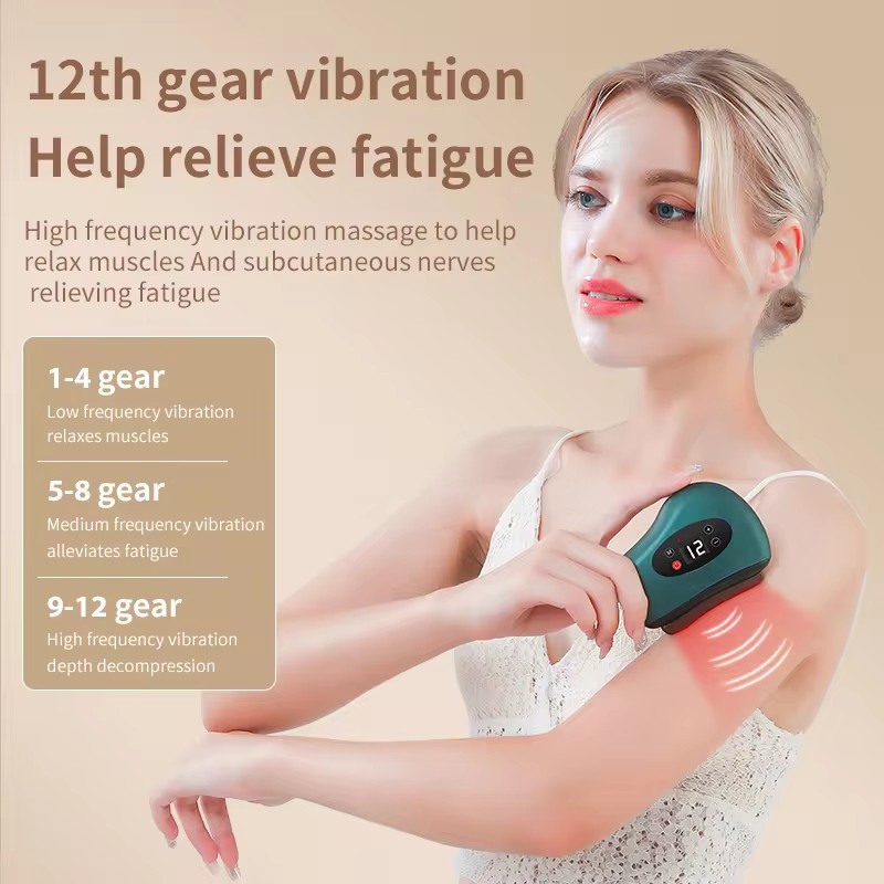Smart Vibrating Scraping Neck Facial Gua Sha   Portable Heating Scraping Infrared Massage Tools Meridian Dredging  Whole Body