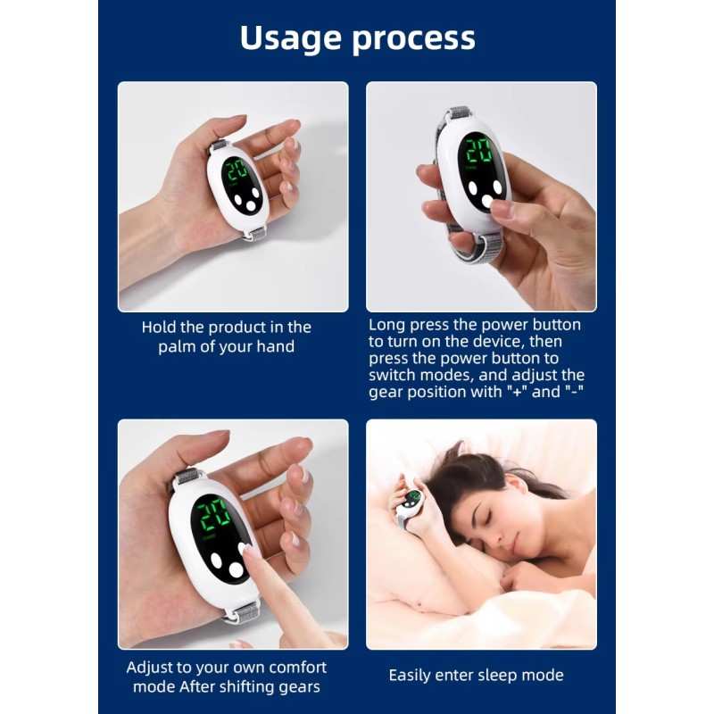 Handheld Rechargeable Sleeping Machine Micro-Current Sleep Aid Device for Relaxation
