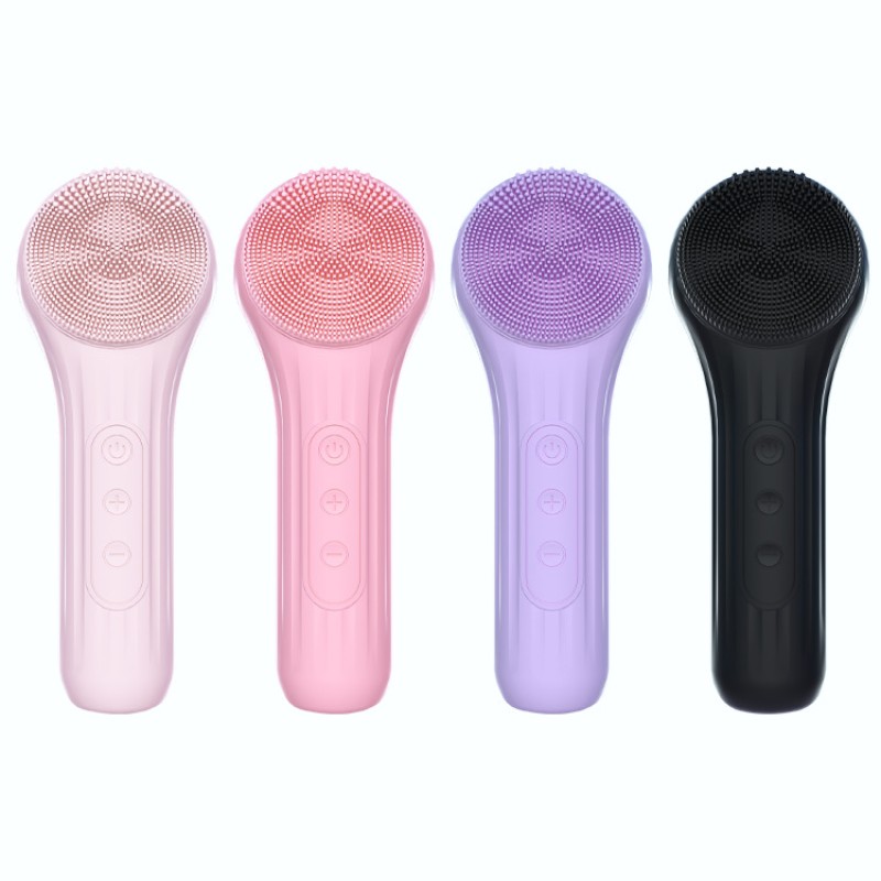 2 in 1 Wholesale Silicone Sonic Vibration Facial Cleaning Brushes Massage Beauty Products Electric Cleaning Brush Tool