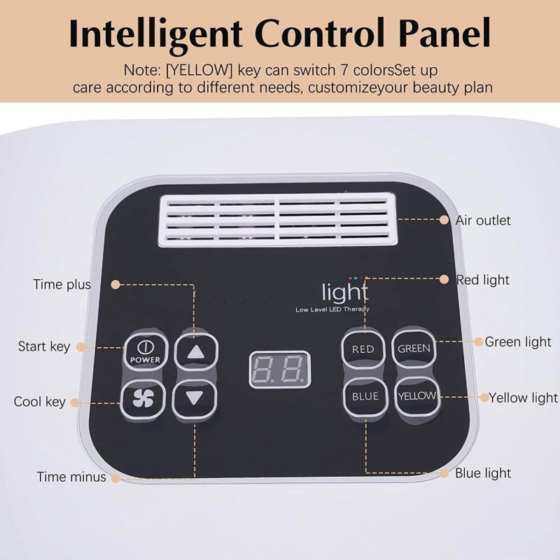 Professional 7-color Pdt Facial Equipment Pdt Light-emitting Diode Facial Acne Elimination Beauty Care Phototherapy Machine
