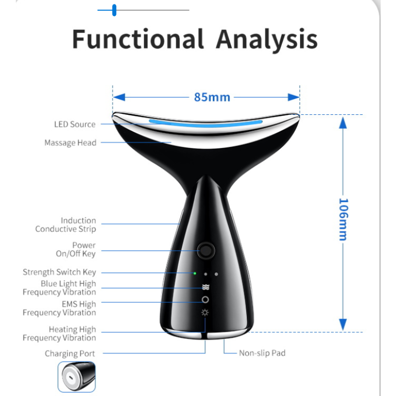 New Arrival Personal Care Beauty Machine Electric Neck Massager Wrinkle Remover Neck Lift Device Beauty Red Light Therapy