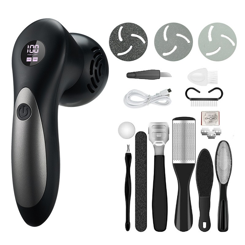 New 10 in 1 Digital Display Electric Dust-absorbing Foot Grinder Dedead Skin Foot Trimmer