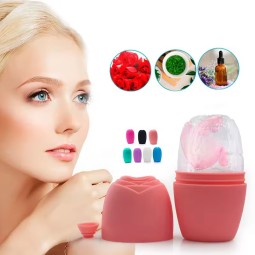 Beauty Massage Remove Dark Circle Pore Shrink Tool Face Silicone Massage Ice Mold Facial Ice Contour Roller