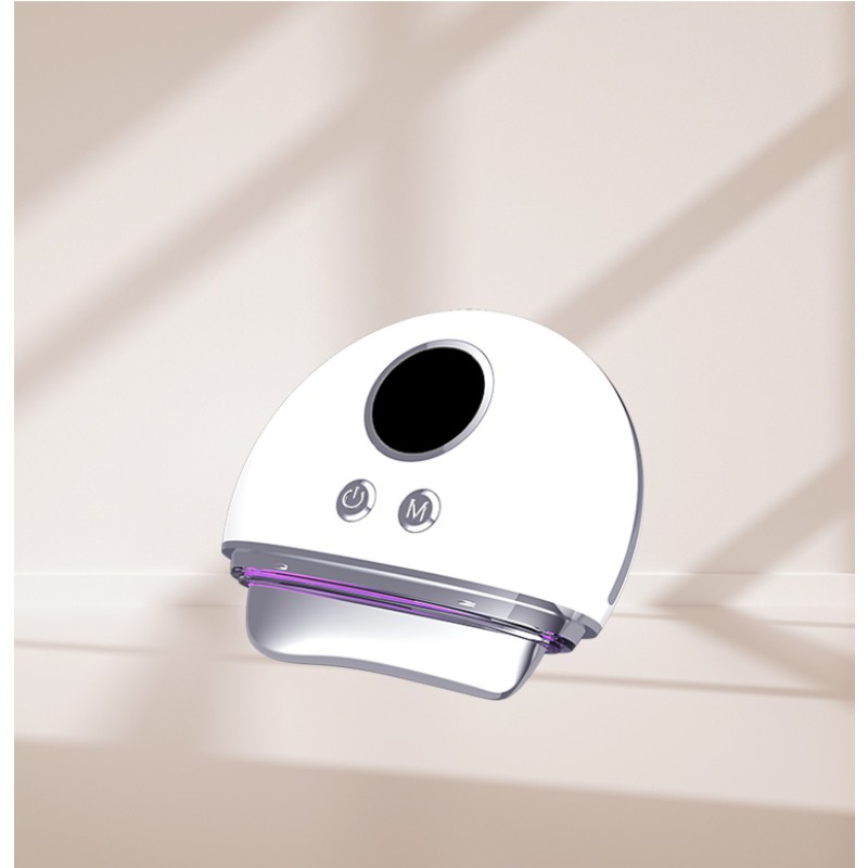 Electric Gua Sha Scraping Facial Tool Led Gua Sha Device Massage 4 Modes 9 Levels of Heating and Vibration for Neck Facial Lift