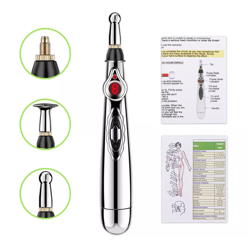 2024 Hot Selling Acupuncture Stainless Steel Massage Massager Laser Pen