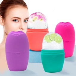 Facial Ice Roller Pores Reduce Fine Lines Reusable Rose Head Eco-friendly Ice Roller Silicone Face Massage Tool Body Eyes