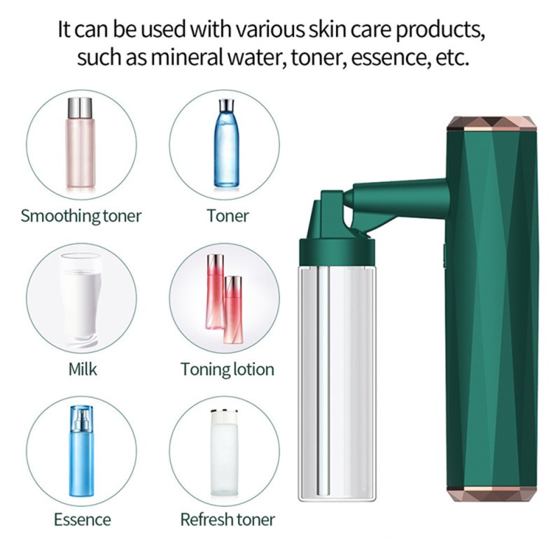 Portable Mini Airbrush Moisturizing Steamer Beauty Spray Device Nano Spray Oxygen Injector Facial Nano Mist Sprayer