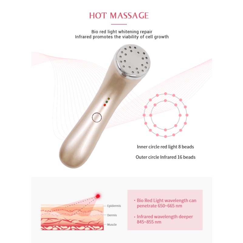 Home Use Facial Beauty Machine Skin Tightening Infrared Light Therapy Face Beauty Equipment