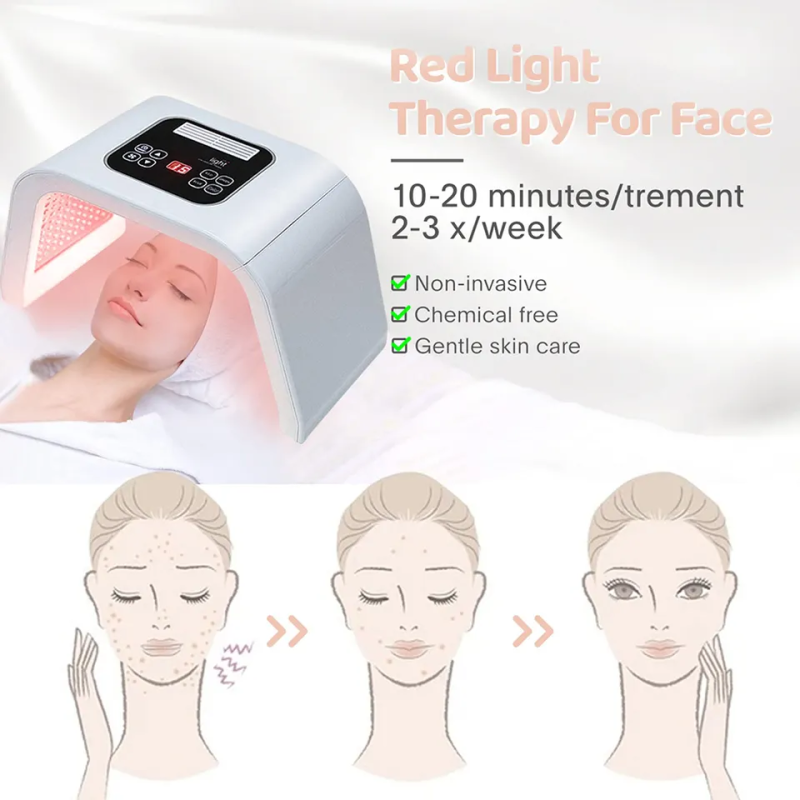 2024 Hot Selling Spa Facial Glow Rejuvenation Pdt Light-emitting Diode Facial Phototherapy Machine Red Light Therapy Skin Care