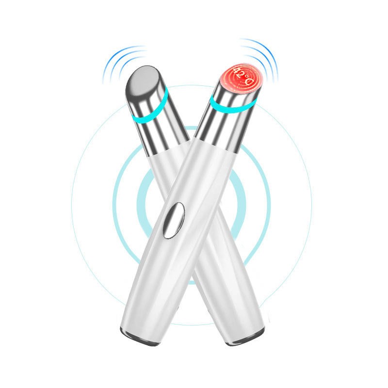 Portable Electric Eye Wrinkle Massager Anti-Aging Dark Circle Removal Vibration Heat Features Hand Held US Plug-Beauty Care Pen