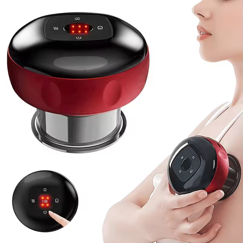 2024 Popular Vacuum Cupping Massager Scraping Electric Temperature Adjustable Heating Suction Scraping Device