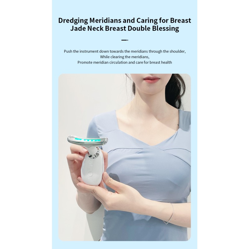 Neck Beauty Personal Care Beauty Machine Beauty Red Light Therapy Facial Massager EMS Microcurrent LED Photon