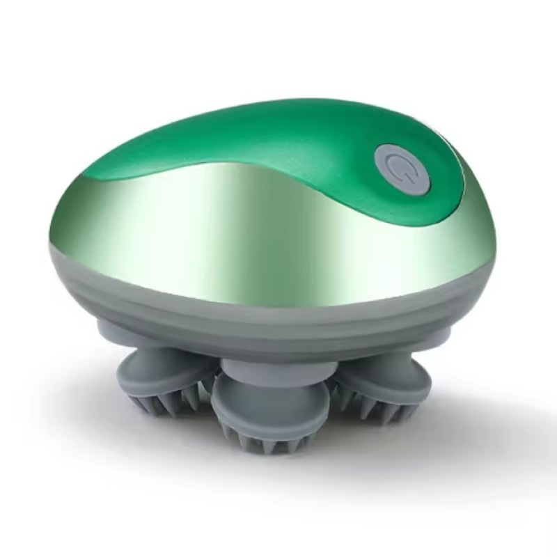 Mini Silicone Octopus Claw Portable Battery Operated Self Massage Electric Vibrating Head Hair Scalp Massager for Relaxing