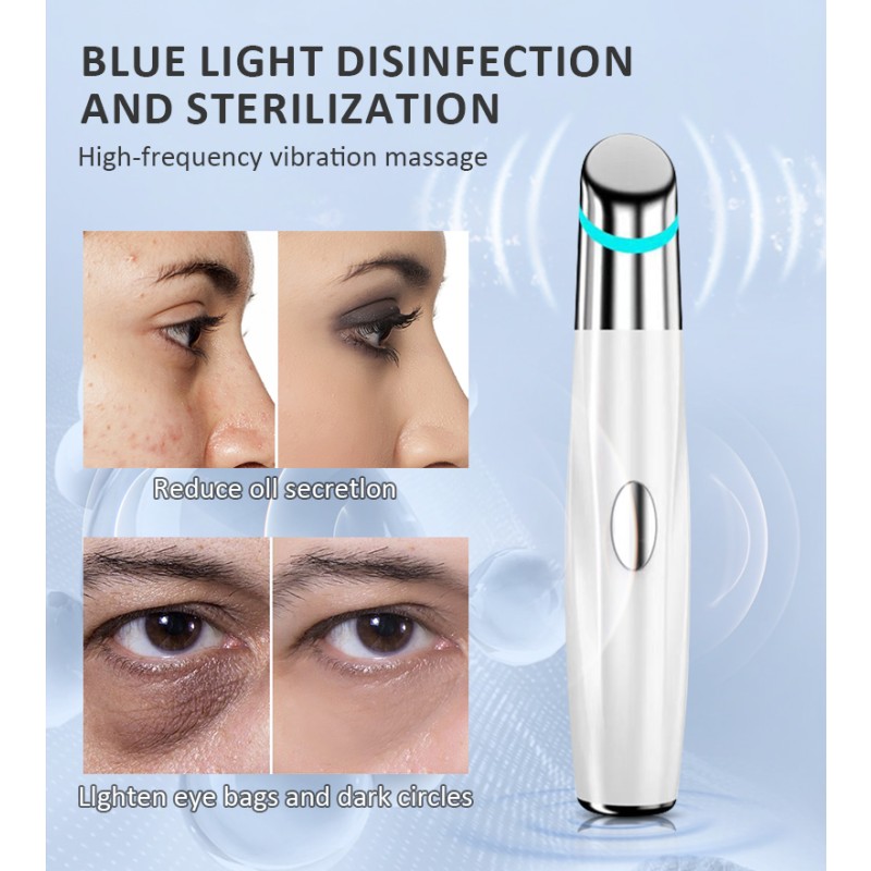 EMS Eye Massage Stick With Base Rechargeable Facial Massager for Dark Circles Eye Puffiness Lifting and Firming Facial Massager