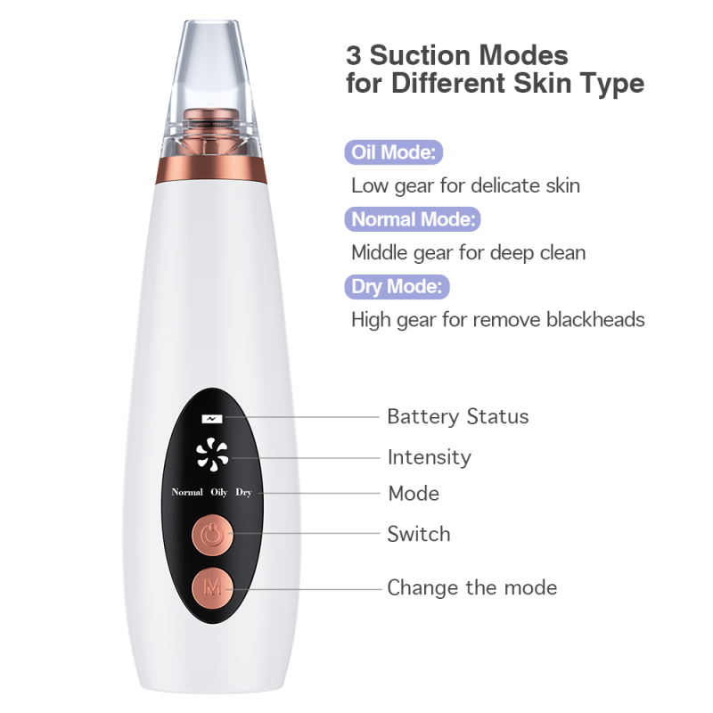 2024 Best-selling 6-head Blackhead Extractor Cleaning Tool, Acne Pore Skincare Tool, Convenient