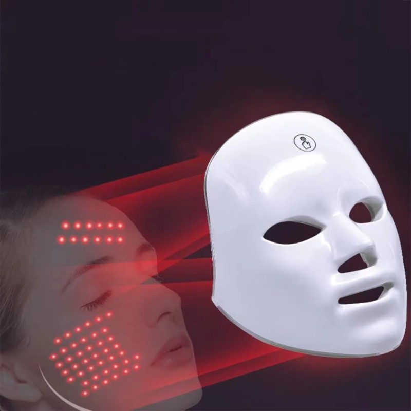 New Silicone LED Light Therapy Beauty Silicone Led Mask Beauty Care Pdt Led Light Therapy Machine Facial Mask Led 7 Colors