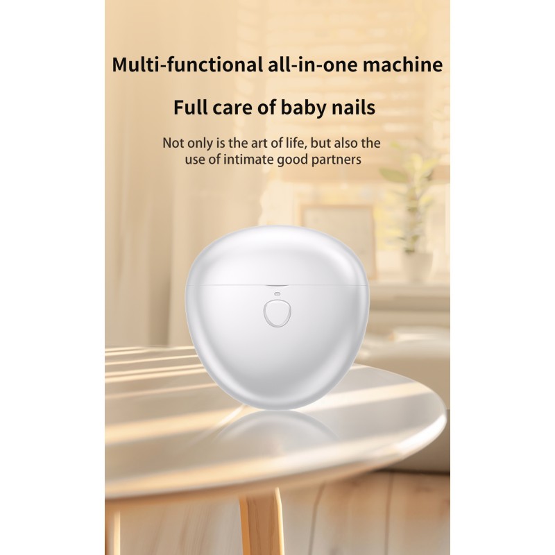 Multifunctional Electric Nail Clippers 2 in 1 Nail Grinder Nail Art Home Grinding Polishing Universal Mini Light Rechargeable