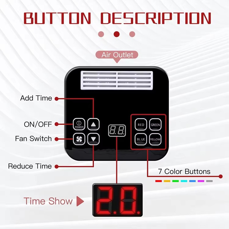 Home Spa Beauty Equipment Infrared Red Led Light Acne Pimple LSkin Firm Anti Aging PDT Facial Machine