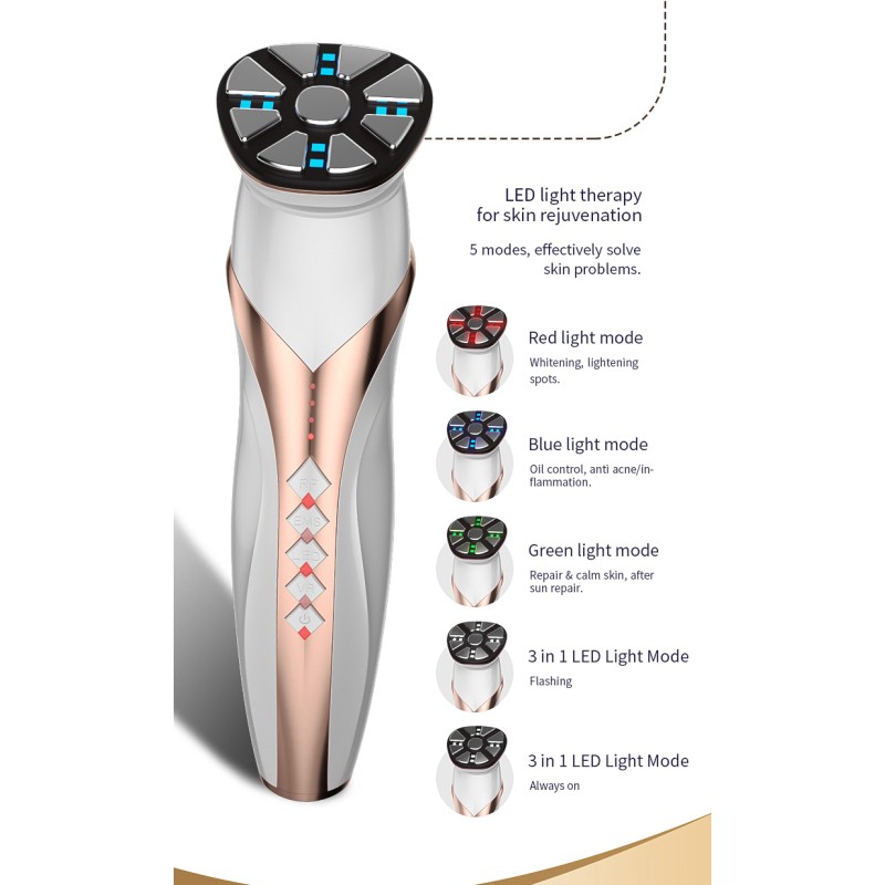 EMS Facial Lifting Device Skin Tightening LED Microcurrent Radio Frequency Machine Rf Beauty Led Device for Face ODM OEM 215
