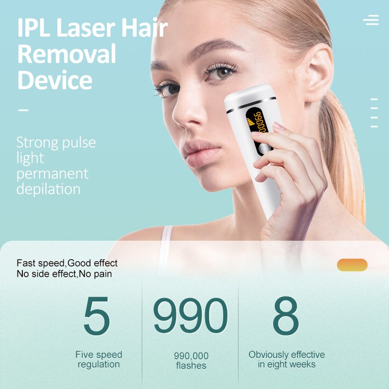 Custom Logo Home Use Painless Mini Electric IPL Hair Removal Ice Cooling Hair Removal Epilator for Women Hair Removal Machine