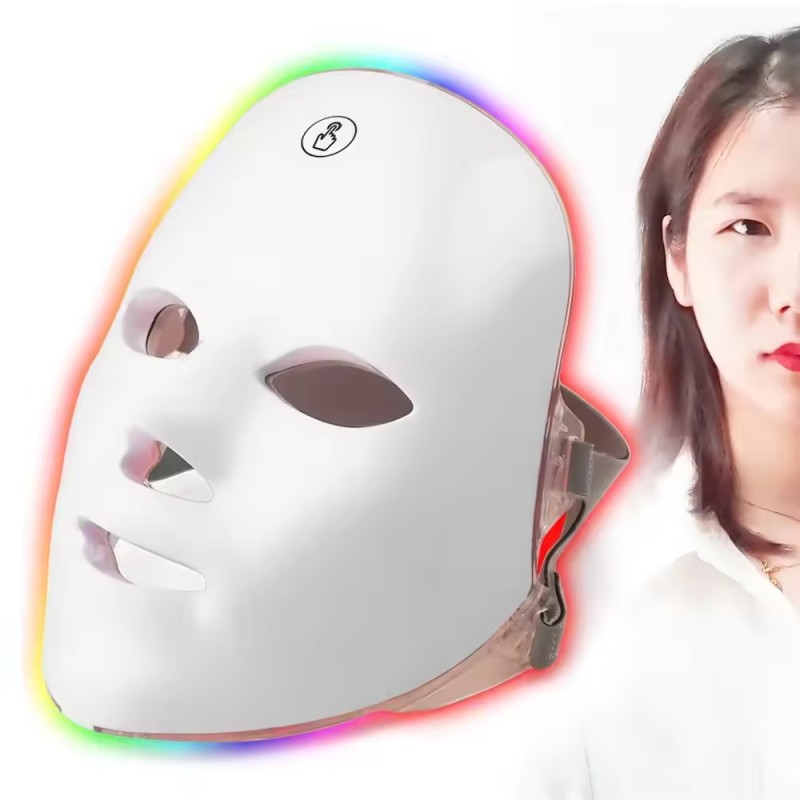 New Silicone LED Light Therapy Beauty Silicone Led Mask Beauty Care Pdt Led Light Therapy Machine Facial Mask Led 7 Colors